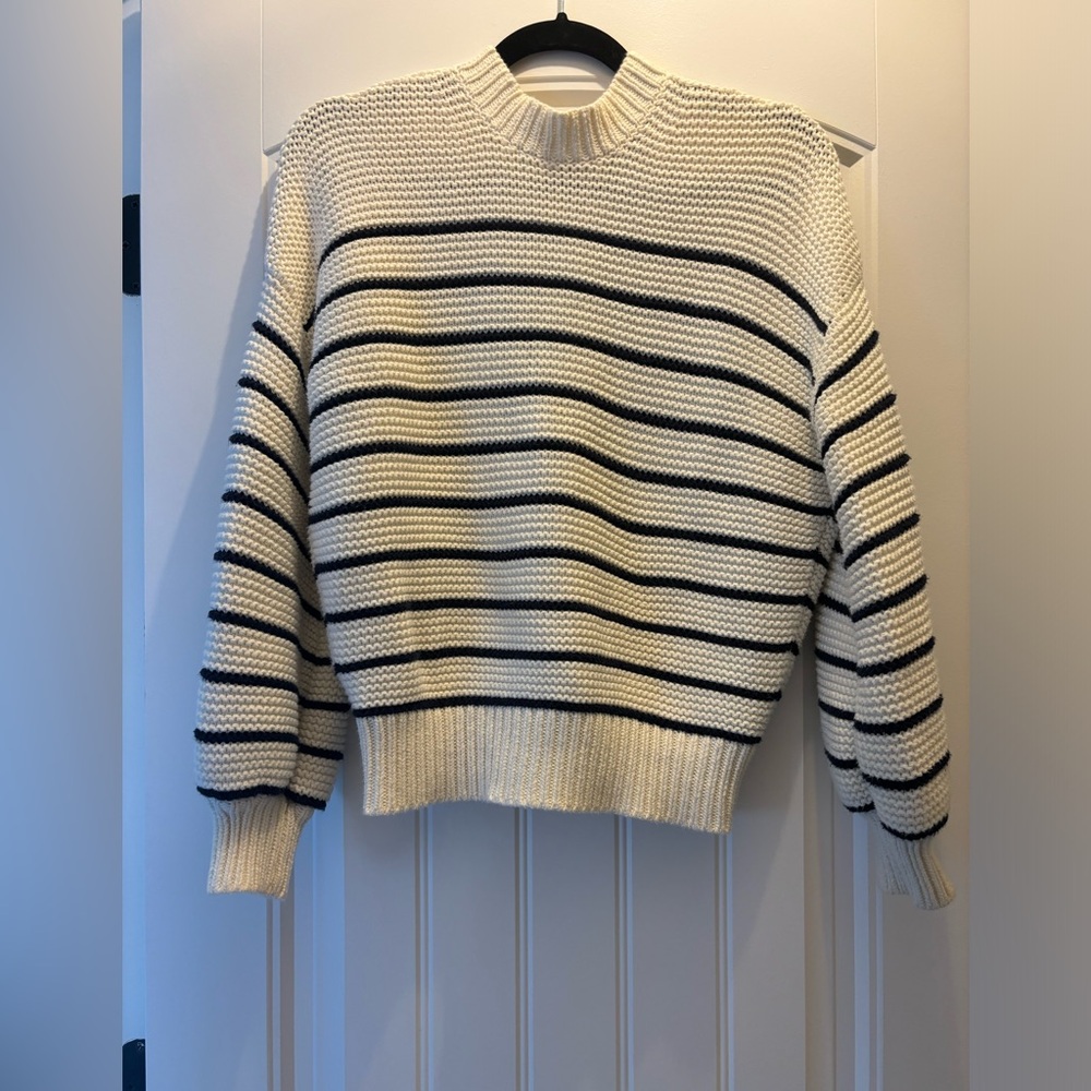 Alex Mill Cream and Black Striped Sweater